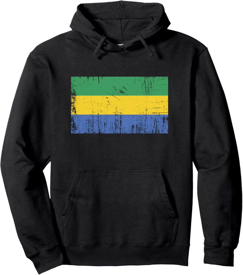 Gabun Flagge Gabunische Fahne Geschenk Fussball-Fan Sport Pullover Hoodie