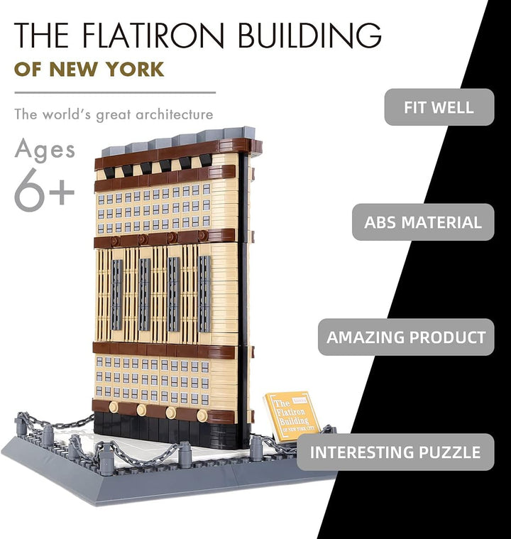 Wange Flatiron Building New York Architektur-Modell, zur Montage mit Bausteinen Flatiron Gebäude - N