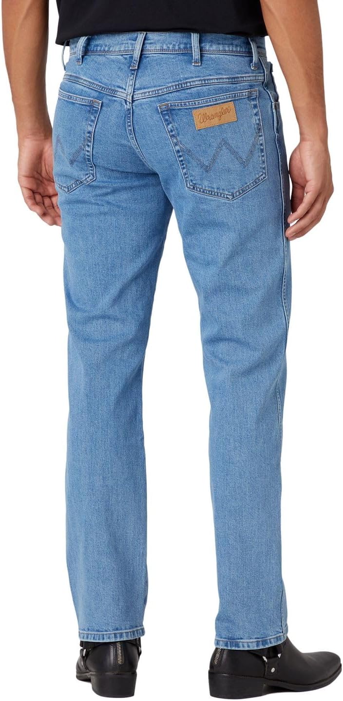 Wrangler Herren Jeans Texas - Regular Fit - Blau - Arm Strong W29-W50 Stretch 30W / 30L Good Shot, 3