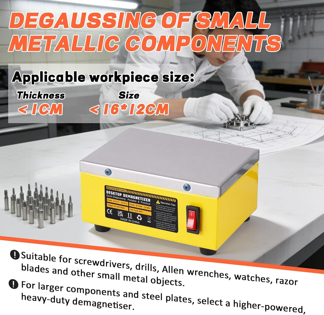 BAOSHISHAN Mini Entmagnetisierer Tragbarer 16×12×9CM, 100W, Reine Kupferspule, 80% Fortführungsrate