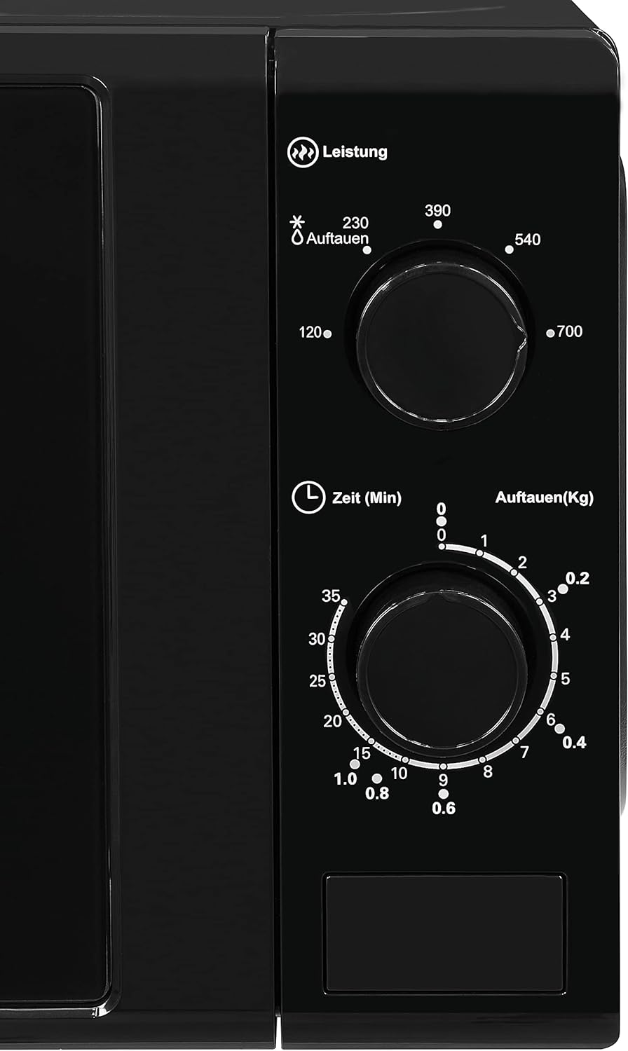 Exquisit® Mikrowelle 700 W, 20 Liter, schwarz, Drehteller 25 cm, modernes Design, lackierte Innenaus