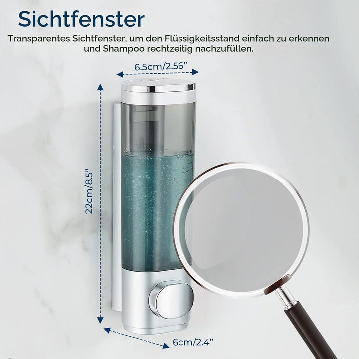 modunful Shampoo Conditioner Dispenser, Shower Dispenser Drill-Free Shampoo Dispenser für Dusche Wan