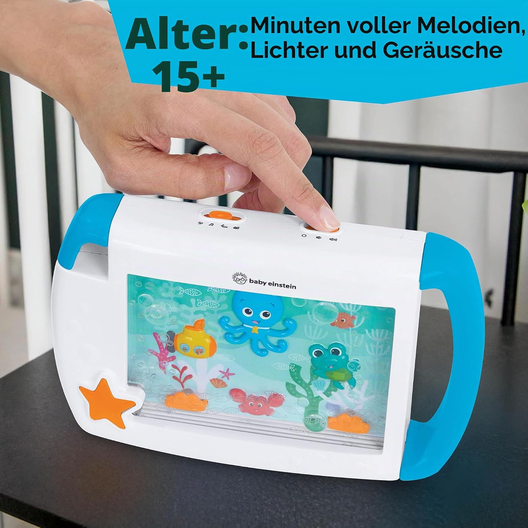 Baby Einstein On-the-Go Sea Dreams Soother, tragbares Baby-Tablet-Spielzeug mit Musik und Lichtern,