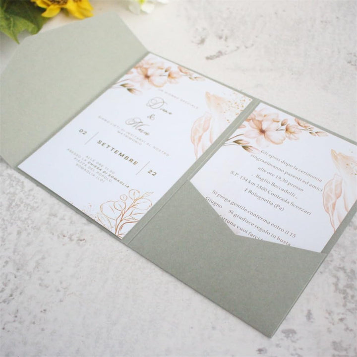 Umschläge für Hochzeitseinladungen, grünlich, dreilagig, 25 Stück, Geburtstag, Graduierung, Party, D