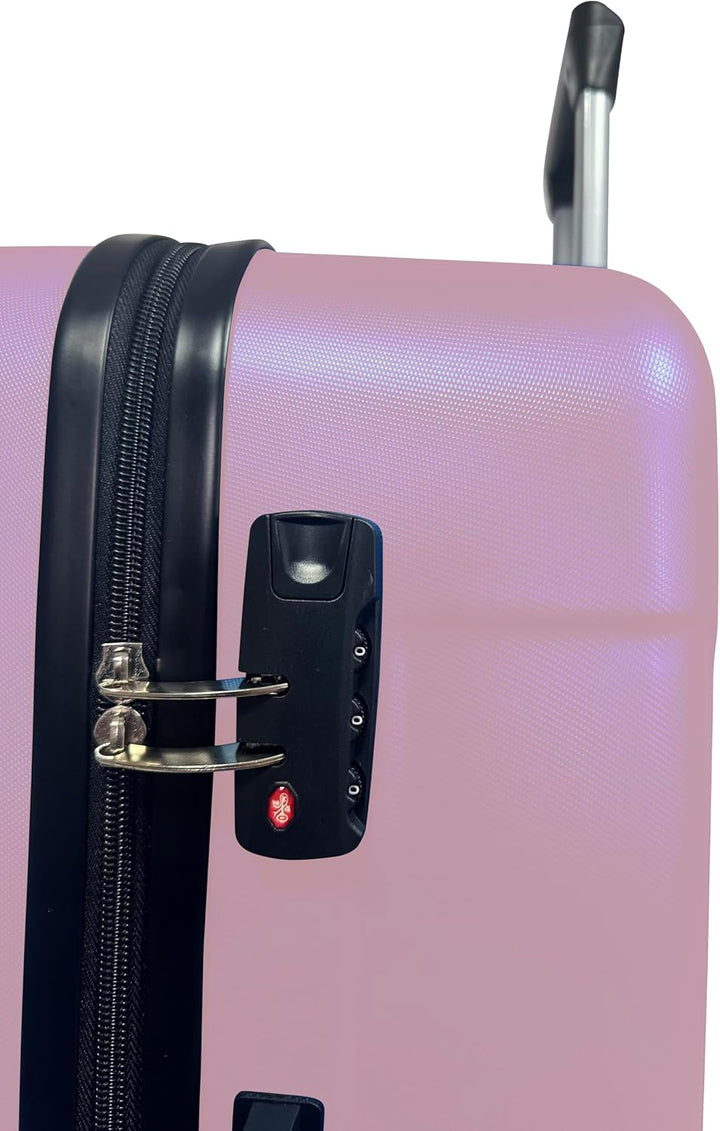 MY TRAVEL BAG Hartschalen-Koffer Reisekoffer ABS Koffer Trolley (Handgepäck-Mittel-Gross-Set) 4 Dopp