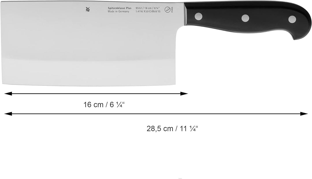 WMF Spitzenklasse Plus Chinesisches Kochmesser 27,5 cm, Made in Germany, Messer geschmiedet, Perform