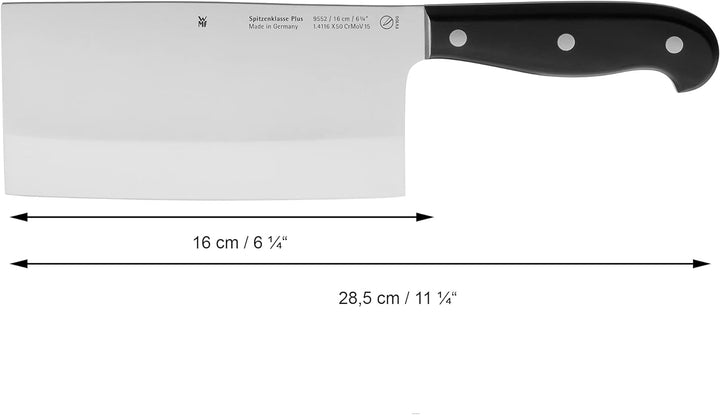 WMF Spitzenklasse Plus Chinesisches Kochmesser 27,5 cm, Made in Germany, Messer geschmiedet, Perform