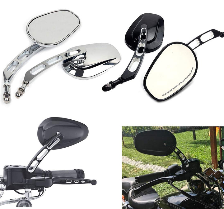 Motorrad Universal 8mm Rückspiegel Für Harley Dyna Road King Softail Touring XL 883 Sportster Fatboy