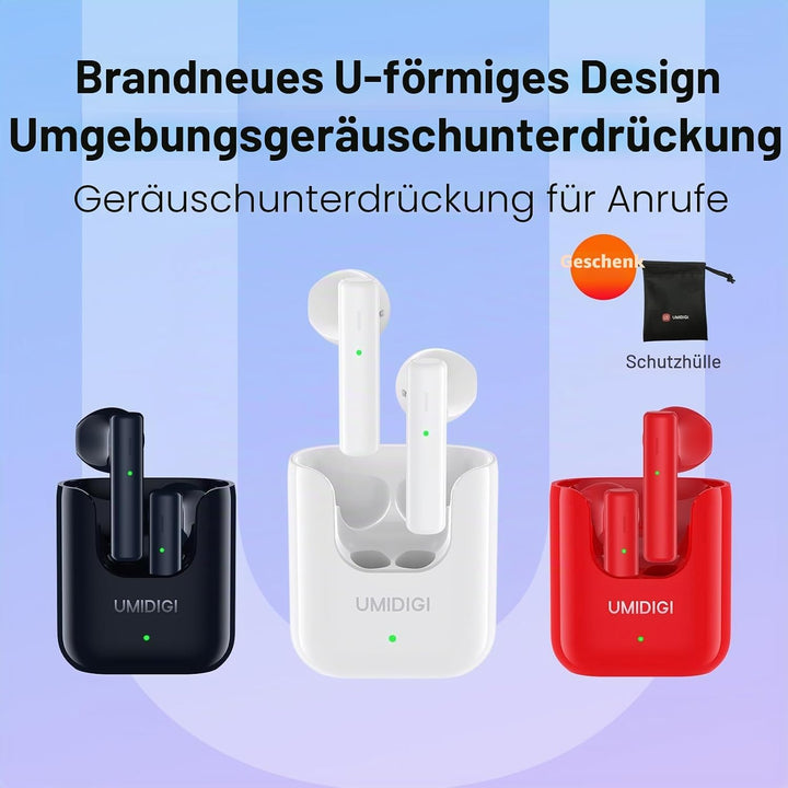 UMIDIGI Bluetooth Kopfhörer, Bluetooth 5.1 In-Ear Kopfhörer, Wasserdicht, Touch Control, 24 Stunden