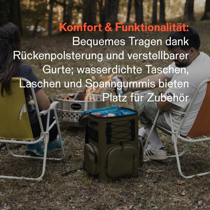 Petromax Kühlrucksack | 8 Tage Passive Kühlung ohne Strom (192 Stunden) | Rückenpolsterung | stabil