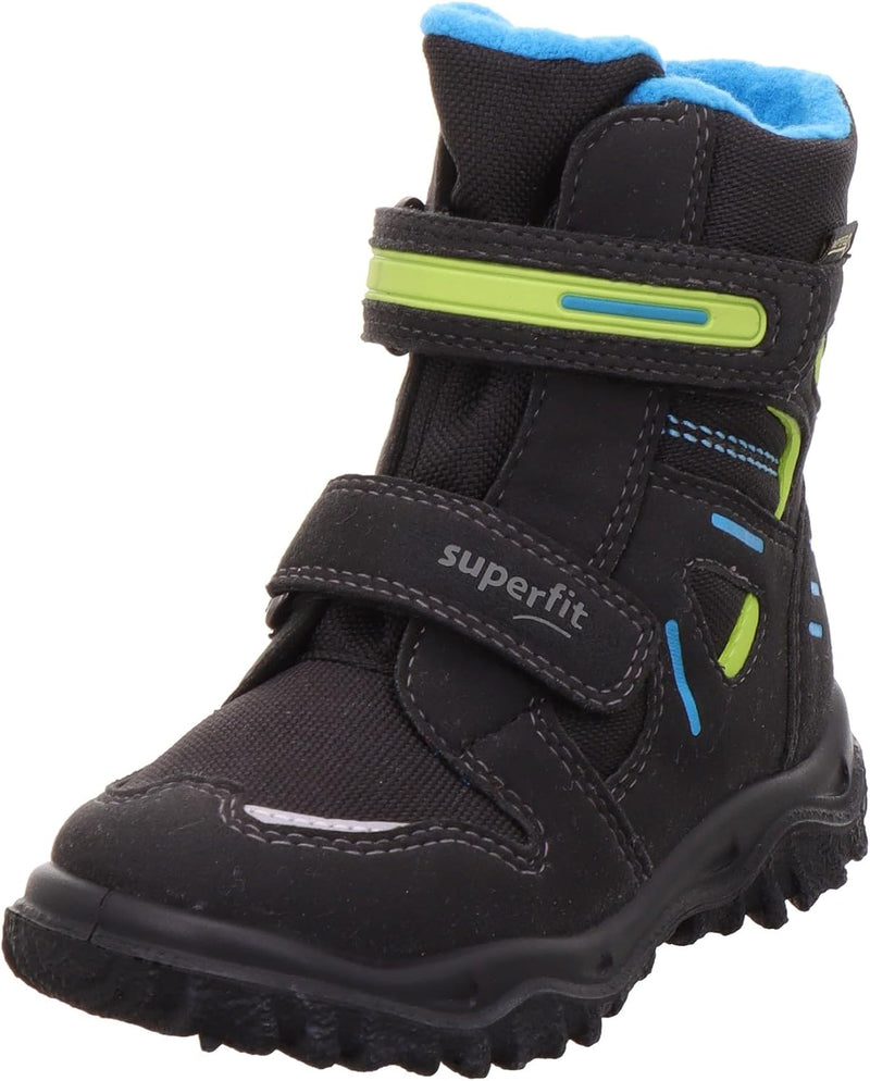 Superfit HUSKY 500080 Jungen Warm gefütterte Schneestiefel 25 EU Schwarz Blau 0200, 25 EU Schwarz Bl