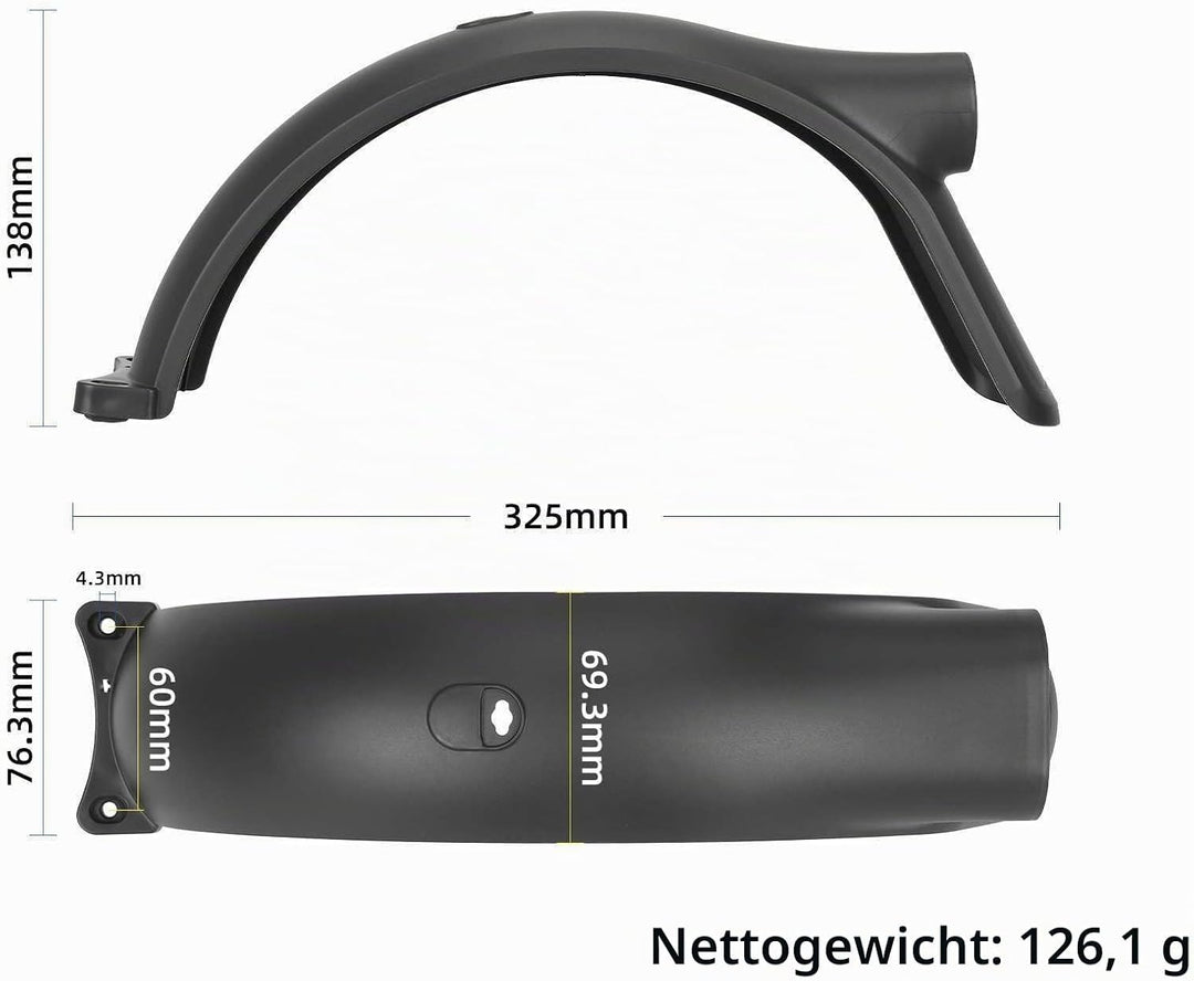 Hinterradschutzblech + Rücklicht für Xiaomi Elite Elektroroller