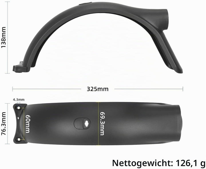 Hinterradschutzblech + Rücklicht für Xiaomi Elite Elektroroller