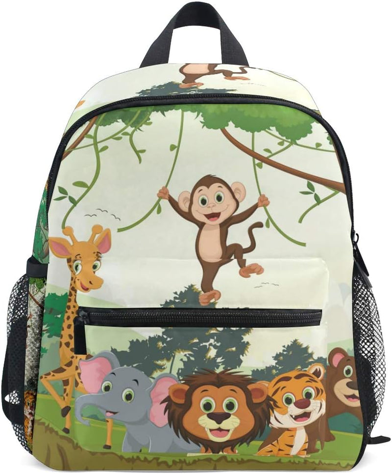 Kinderrucksack Jungle Animals Kindergarten Kindergartentasche für Kleinkinder Mädchen Jungen