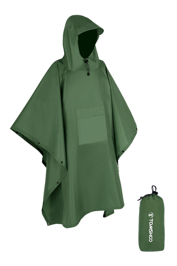 TOMSHOO Unisex Poncho Armee grün, Armee grün