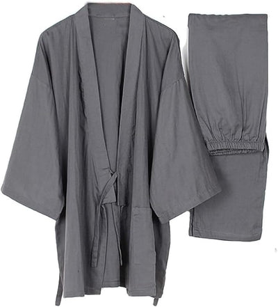 Fancy Pumpkin Kimono-Kleid für Herren M Grau, M Grau