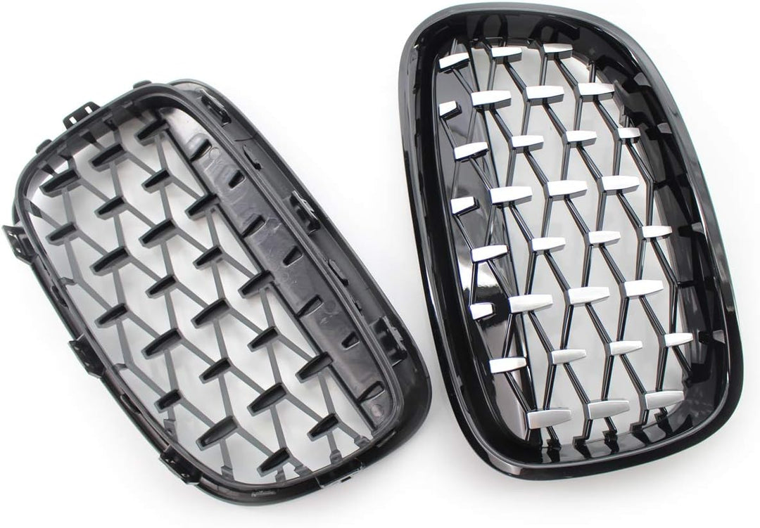 GSRECY Für F20 F21 1 Series 2011-2014 Nieren-Stossstange vor dem Facelift schwarz glänzend Grill gri
