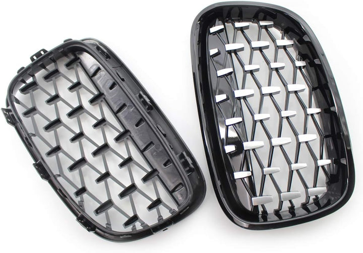 GSRECY Für F20 F21 1 Series 2011-2014 Nieren-Stossstange vor dem Facelift schwarz glänzend Grill gri