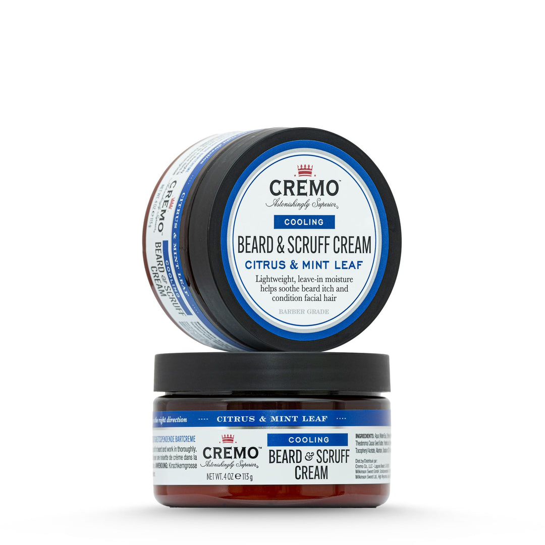 CREMO - Cooling Beard &amp; Scruff Cream For Men | Lightweight Refreshing Beard Cream | 113g, Beard &amp; Sc