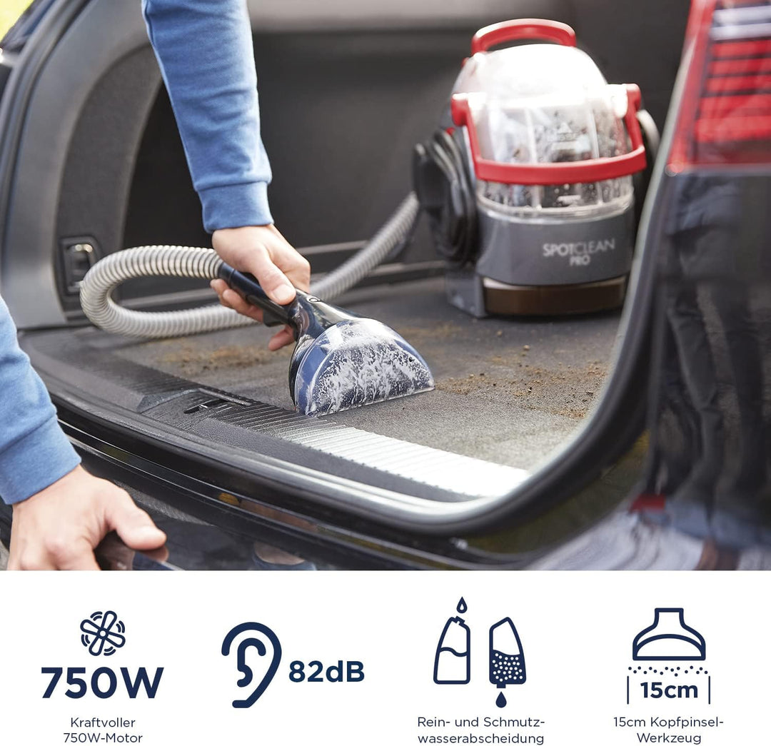 BISSELL SpotClean Pro | Fleckenreiniger für Teppiche, Vorleger, Polster, Treppen und Autos | Enthält