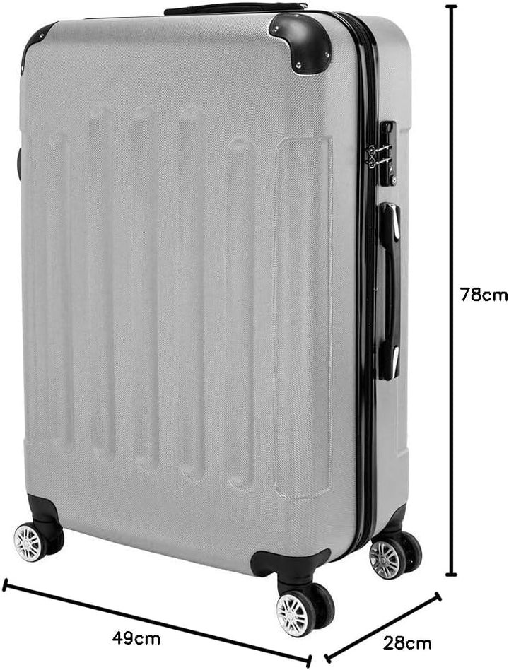LEADZM Koffer Set 3 Teilig, Reisekoffer Set, Kofferset mit 4 Rollen und Zahlenschloss, Handgepäck Ko