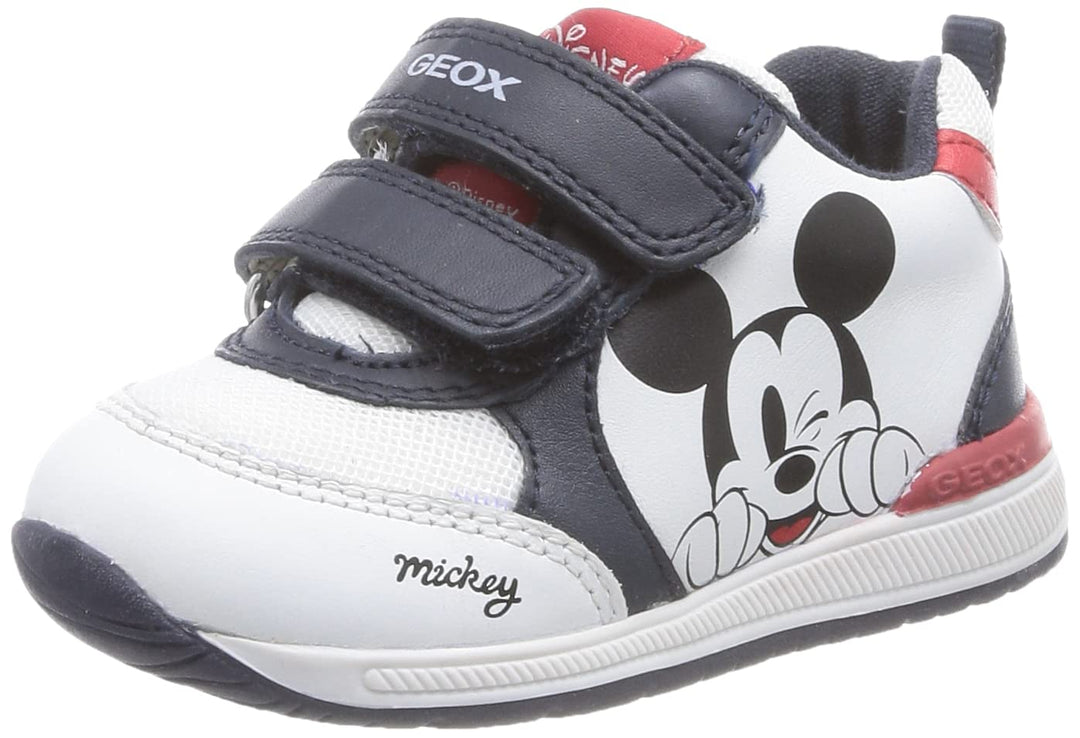 Geox Jungen B Rishon Boy First Walker Shoe 21 EU White Navy, 21 EU White Navy