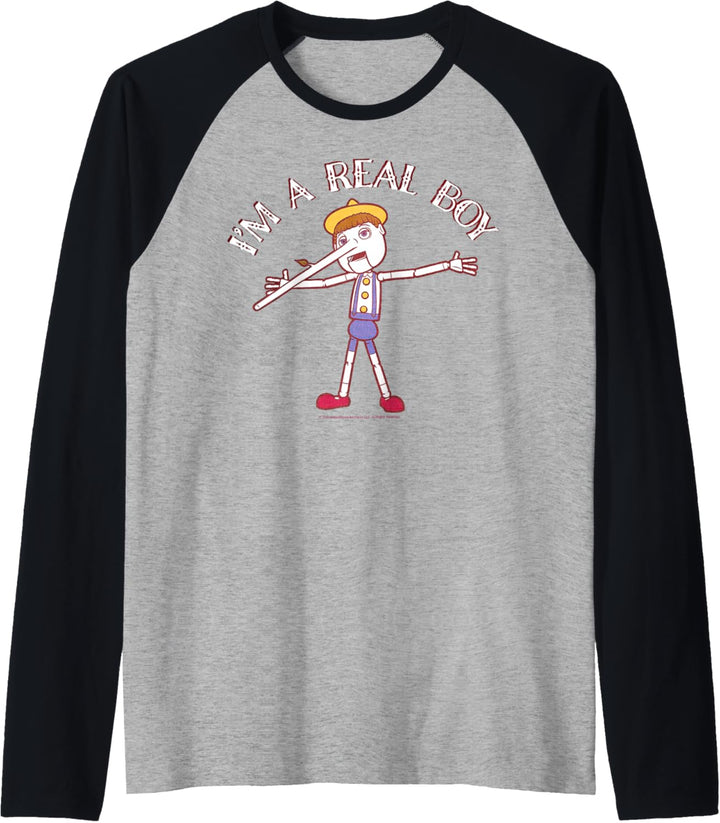Shrek Pinocchio I'm A Real Boy Raglan