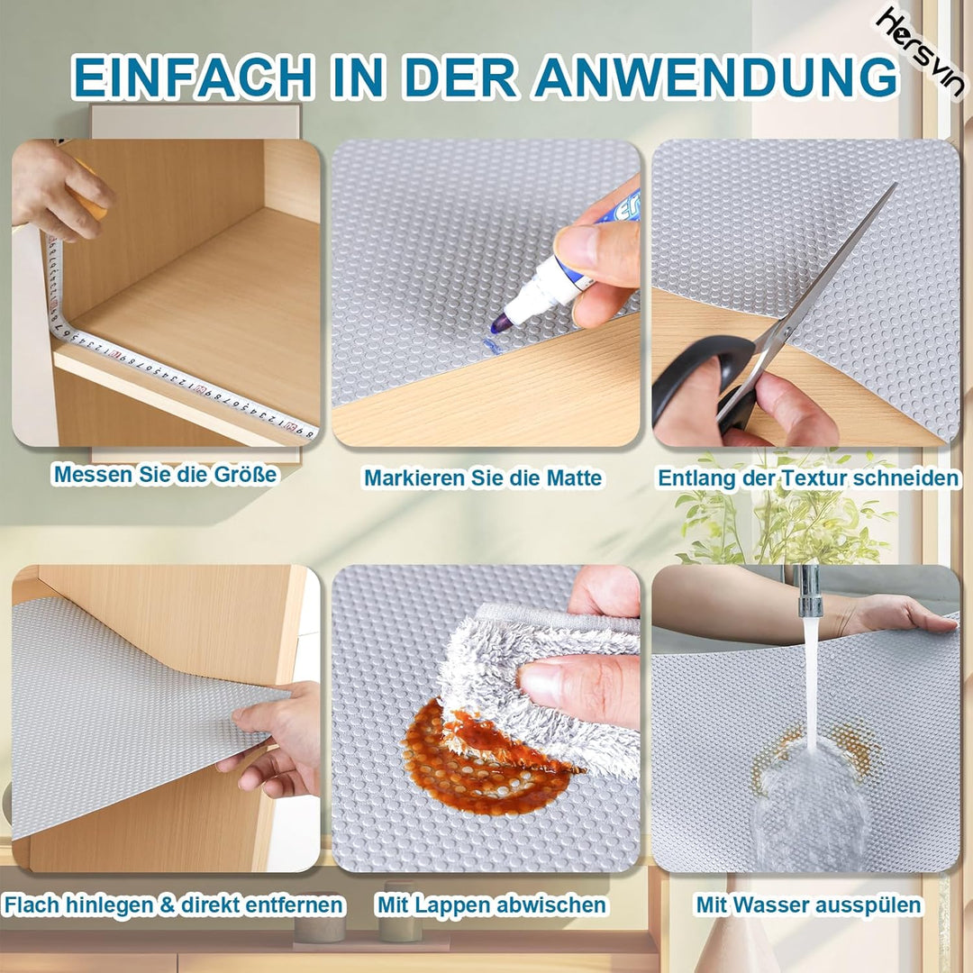 Hersvin Schubladenmatte (Übergrösse) 70cmx500cm Schrankpapier Schubladeneinlage Eva Wasserfest Nicht
