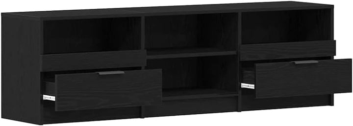 vidaXL TV-Schränk 150 x 33,5 x 45 cm Schwarz Eichen-Optik | Hier hast du genug Platz für all deine M