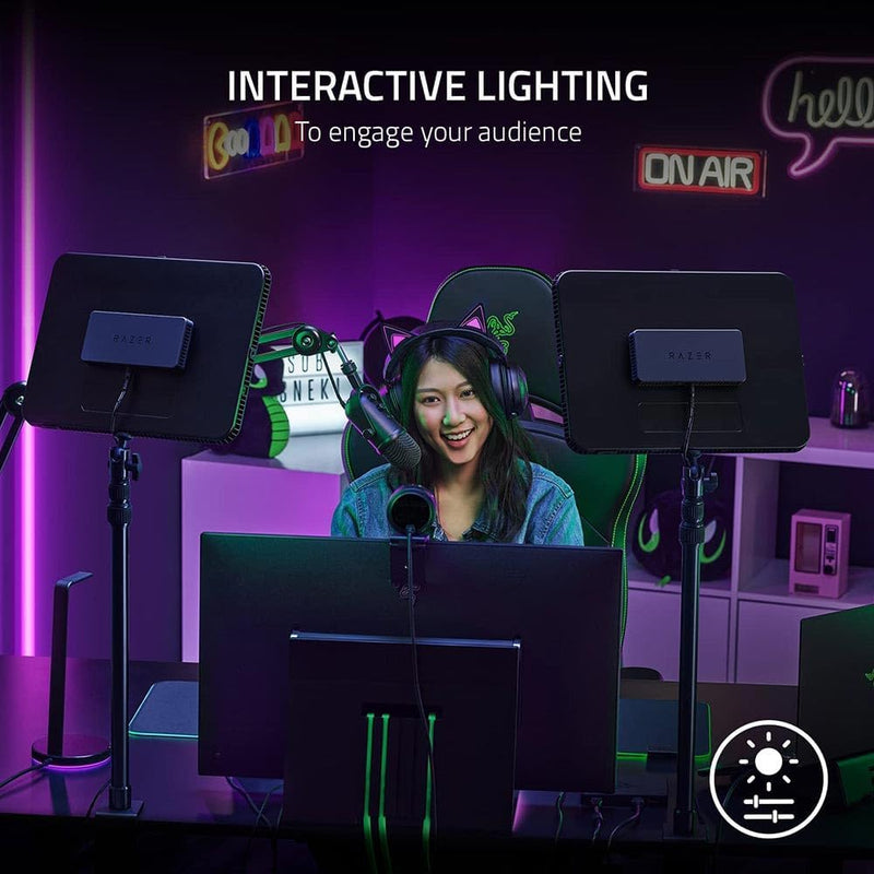 Razer Key Light Chroma - RGB Key Light für Streaming (Komplettlösung für Streaming-Beleuchtung, Indi