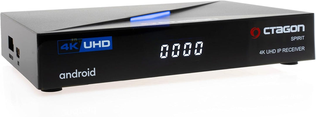 [Test SEHR GUT *] Octagon Spirit 4K UHD Android TV Box, Dual Band WiFi WLAN, Bluetooth Fernbedienung