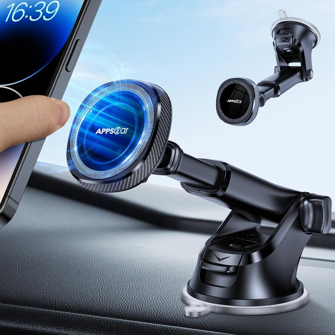 APPS2Car 3-in-1 Handyhalterung Auto Magsafe,360° Drehbar Ausziehbarer Magnetisch Autohalterung Car P