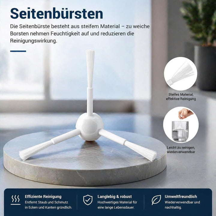 21 Stück Zubehörset für Xiaomi Robot Vacuum X20+ / X10+ Saugroboter, Ersatzteile 1 Hauptbürste 6 Sta
