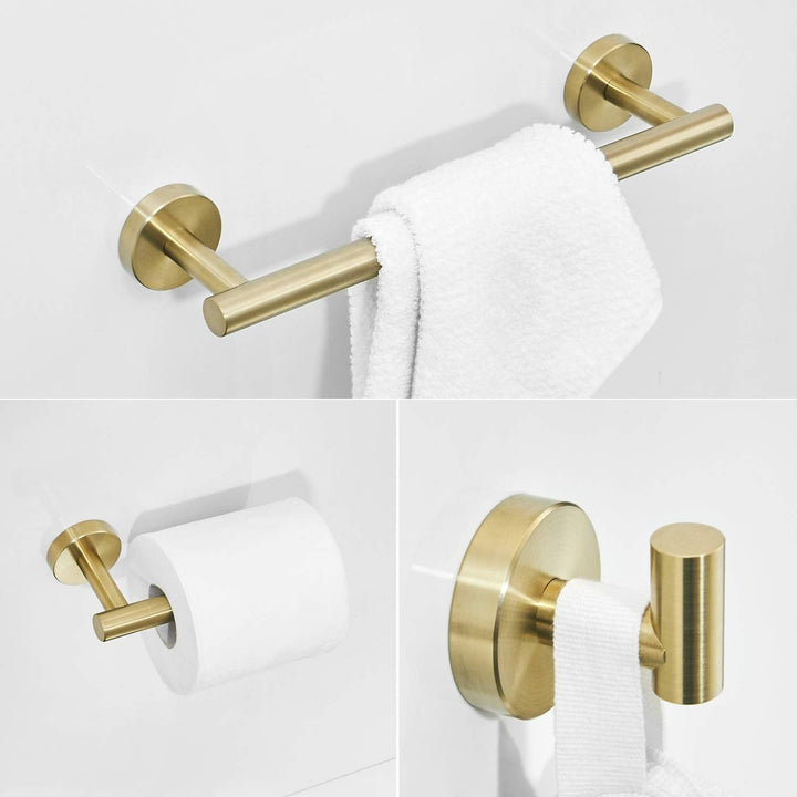 Kelelife Toilettenpapierhalter Handtuchhaken Wand Handtuchhalter/Handtuchstange für Badzimmer, Gold