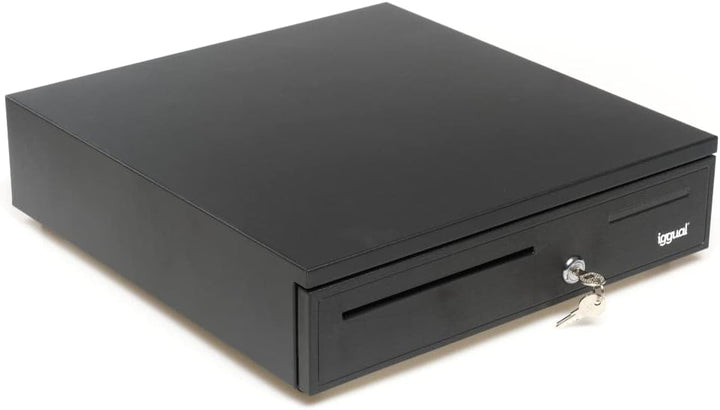 iggual - Geldkassette Abschliessbar IRON - 50 | Kassenschublade mit automatischer oder manueller Öff