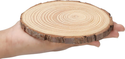 Kurtzy 20 Stk Natürliche Deko Holzscheiben Rund - 13-15cm Durchmesser - Rustikale Runde Holzscheiben