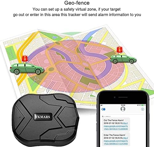 TKMARS Auto GPS Tracker GPS für Auto 160 Tage Standby-Zeit, Starker Magnetismus, Wasserdicht, mit Ko