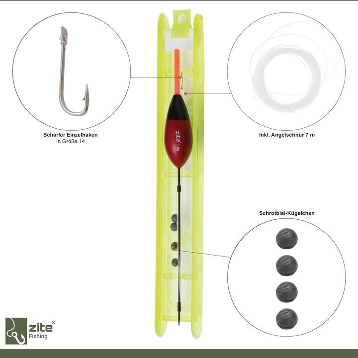 Zite Fishing Stipprute 8m Composite Carbon Stippe Teleskop-Rute - Auch als Geocaching-Angel Einsetzb