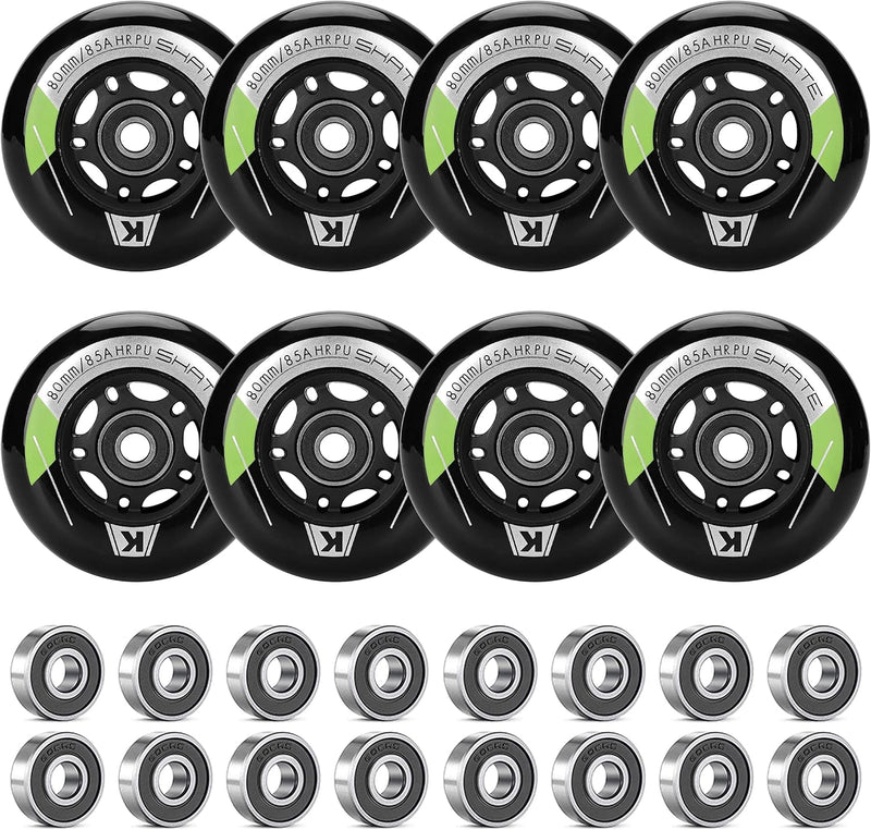 Inline Skate Rollen 80mm 76mm 72mm - 8 Stück Inline Skate Räder 85a inliner rollen mit kugellager AB
