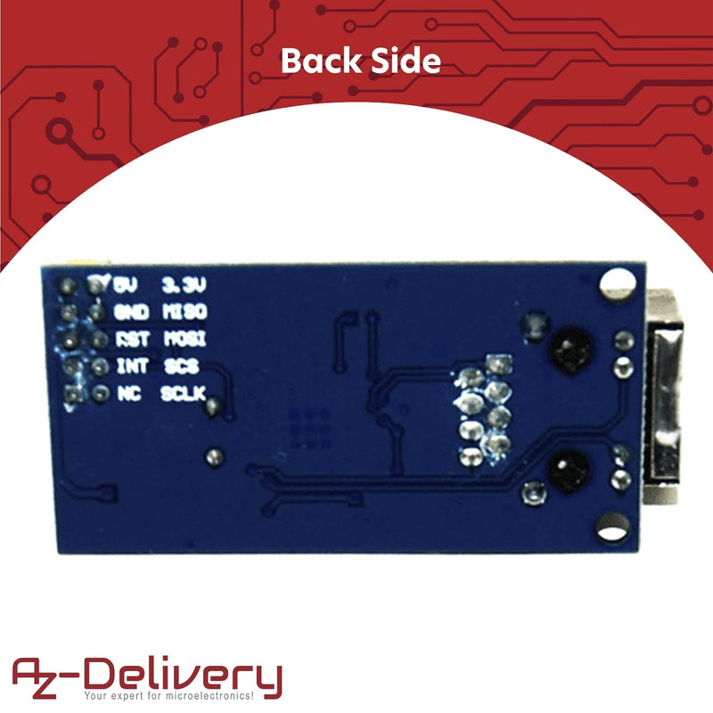 AZDelivery 5 x W5500 Ethernet Netzwerk Internet Modul kompatibel mit Arduino, 5