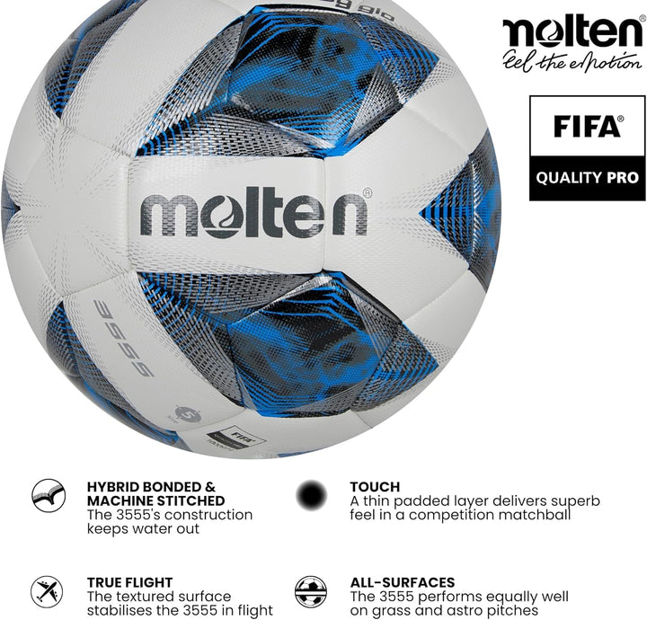 Molten Trainingsball-F5A3555-K weiss/blau/Silber 5
