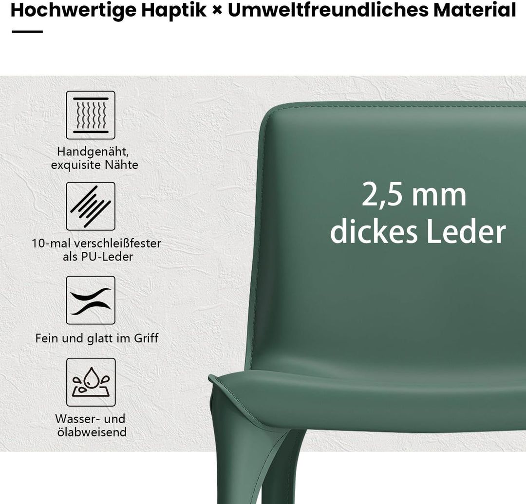 YOUNUOKE Sattelleder Barhocker, Keine Installation, Tresenhocker, Bistrohocker mit Lehne, Bistrostuh