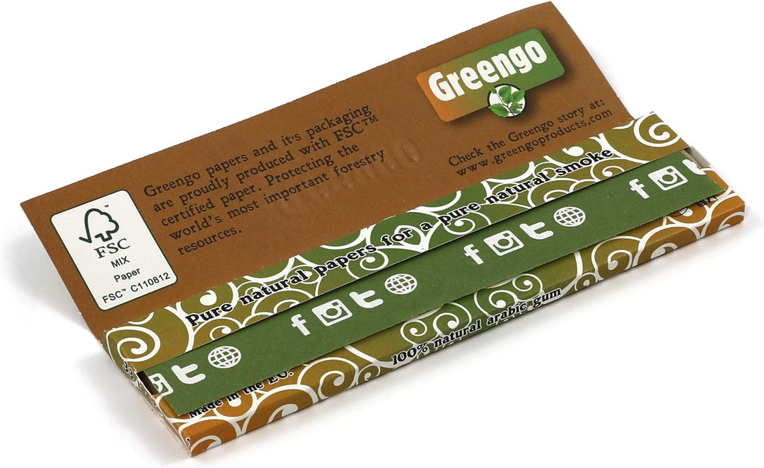 Zigarettenpapier Greengo King Size Regular x 50 Broschüren x 33 = 1650 Dokumente