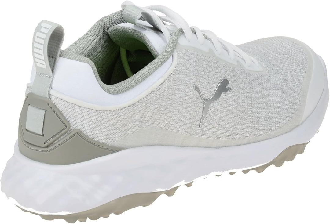 PUMA Herren Fusion Pro Golfschuh 41 EU Puma Weiss Puma Silber Flach Hellgrau, 41 EU Puma Weiß P