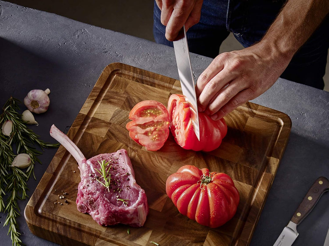 WÜSTHOF Crafter Steakmessersatz mit 4 Messern, Braun,silber, Crafter
