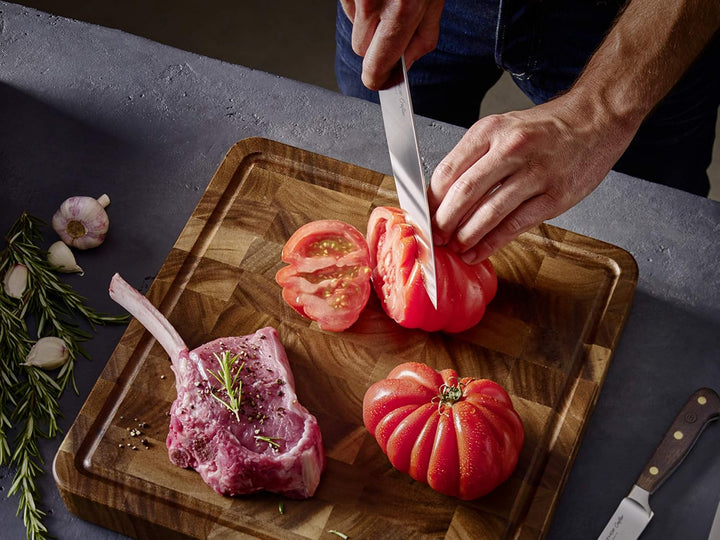 WÜSTHOF Crafter Steakmessersatz mit 4 Messern, Braun,silber, Crafter