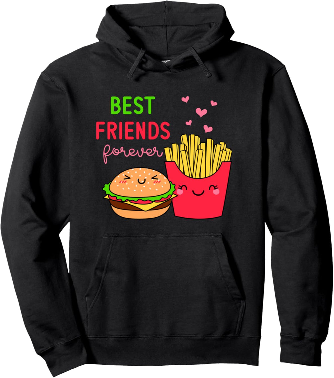 Best Friends Graphic Tees – Burger & Pommes Frites Freundschaft Pullover Hoodie