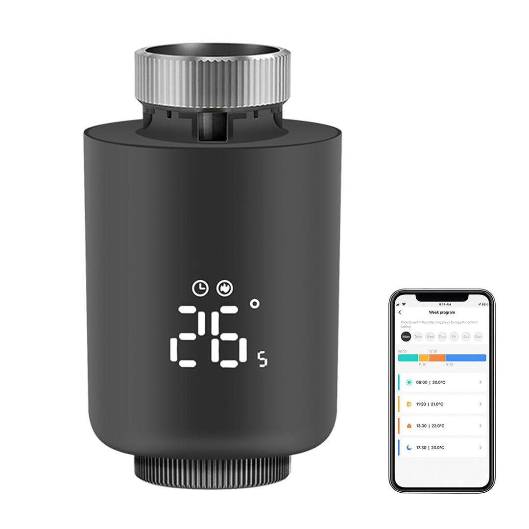 SENCKIT Smart Thermostat Heizkörperventil Programmierbares Thermostatventil, Zigbee Thermostat zur T