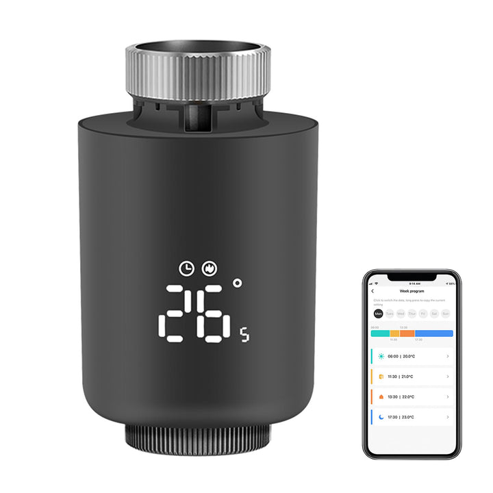 SENCKIT Smart Thermostat Heizkörperventil Programmierbares Thermostatventil, Zigbee Thermostat zur T