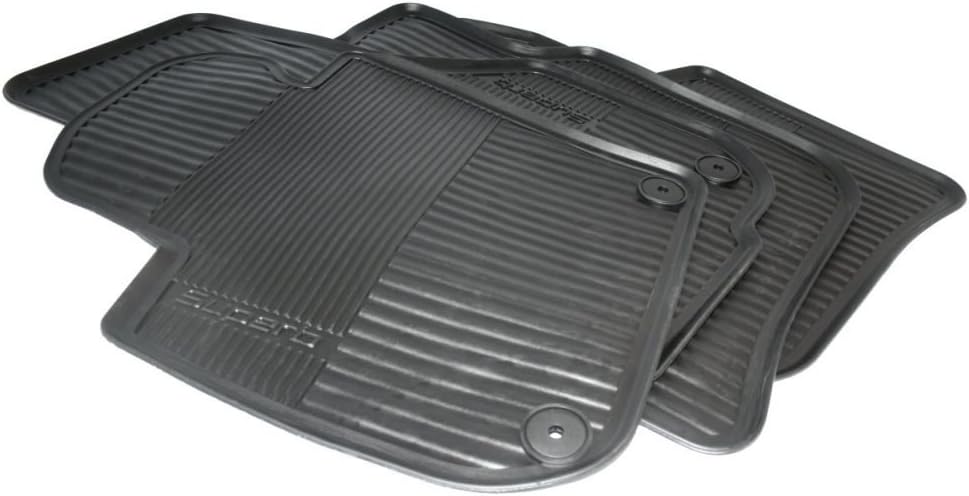 Skoda 3T1061550 Gummi Fussmatten 4X Gummimatten Original Allwettermatten schwarz mit Schriftzug